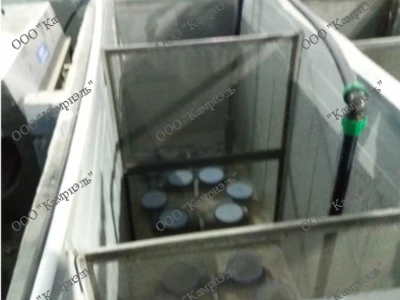 Установка аэраторов и перегородок для биофильтра икорного комплекса
